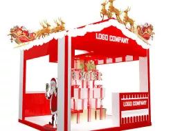  Christmas kiosk booth a65 3D model