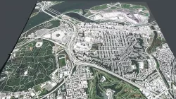 Cityscape Pentagon City Washington USA 3D model