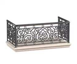 Classic balcony Forged Fence 3D model