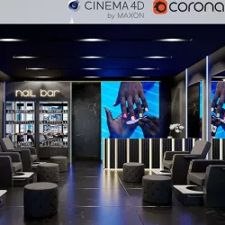 Corona - C4D Scene files - Nail Bar  3D model