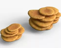 Crab-of-the-woods Mushrooms Set Low-poly 3D model