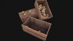 Crate Ginger Box Crate Stand Low-poly 3D model