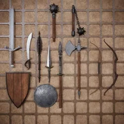 Crude Weapon Set - low poly game ready Low-poly 3D model