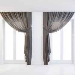 Cupped Curtains 3D model