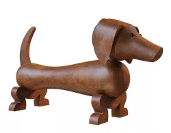 Dog figurine Kay Bojesen PBR 3D model