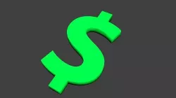Dollar Sign Low-poly 3D model