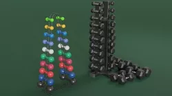 Dumbells kits and Racks 3D model