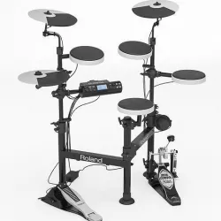 Electronic drum set Roland TD-4 with pedal Tama Iron Cobra 3D model