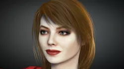 Emma Stone - Actor Low-poly 3D model