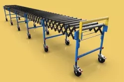 EXPANDABLE FLEXIBLE SCISSOR ROLLER CONVEYOR 3D model