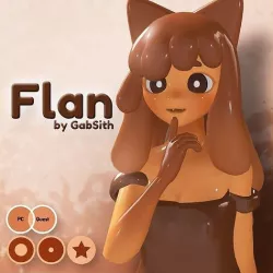 Flan - VRChat Avatar - Quest Compatible - Fallback plus Chibi Low-poly 3D model