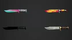 Fps Knife Skins Low-poly 3D model