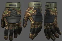 Gloves Sci-fi fantasy human protection camouflage  military  Low-poly 3D model