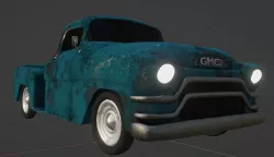 GMC Blue Chip 1955 old pickup truck 3D model