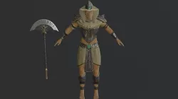 God Sobek Low-poly 3D model