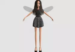 gray fairy girl  3D model