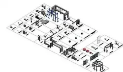 GYM Revit Families Low-poly 3D model