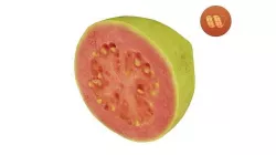 Half a Guava - Real-Time Scanned Low-poly 3D model