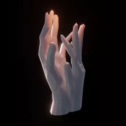Hand Sculpture - Low Poly Low-poly 3D model