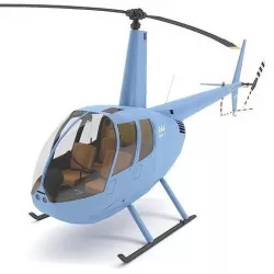 Helicopter Robinson R44 3D model