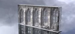 Hogwarts style hallway wall 1 3D model