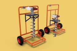 HOLE DIGGER AUGER SOIL DRILL HAND HELD MACHINE FOR EARTH GROUND 3D model