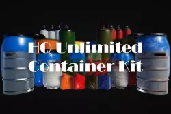 HQ Unlimited Container Kit - Customizable Low-poly 3D model