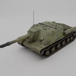 ISU-152 Heavy Assault Tank Low-poly 3D model