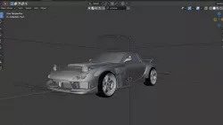 Jackboys Mazda RX7 FD High Detailed 3D Model Low-poly 3D model