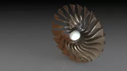Jet engine compressor turbine  3D model