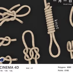 knot model Low-poly 3D model