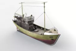 Kuter B-25 Polish fishing boat B-25 class Low-poly 3D model