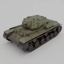 KV-1E Heavy Tank Low-poly 3D model
