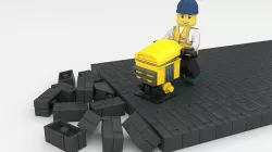 Lego Worker Terry with Hammer 3D model