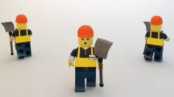 Lego worker with shovel 3D model