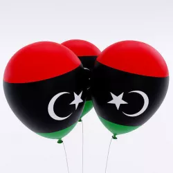 Libya country balloon low poly 3d model  Low-poly 3D model