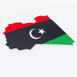 Libya map 3d model  Low-poly 3D model