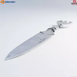 Low Poly Game Ready Viking Dagger Knife Low-poly 3D model