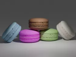 MACARONS four macaroons 3D model