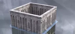 Mansion house Horror Hallway wall taller 3D model