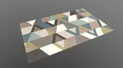Mat 3d Model rug with triangles 3D model