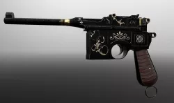 Mauser C96 German WW2 pistol Low-poly 3D model