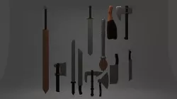 Melee Weapon 3D Model 3D model