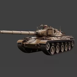 Military Tank Low-poly 3D model