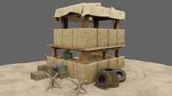  Military Trench Tower  3D model