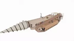 Mining Drill-Drilling crane Low-poly 3D model