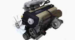Nissan RB20DET engine Low-poly 3D model