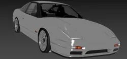 Nissan S13 200SX 1990 High Poly model MTL MAX OBJ FBX 3D model