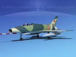 North American F-100D Super Sabre Turkey 3D model