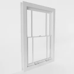 Offset Three Light Sash Window 3D model